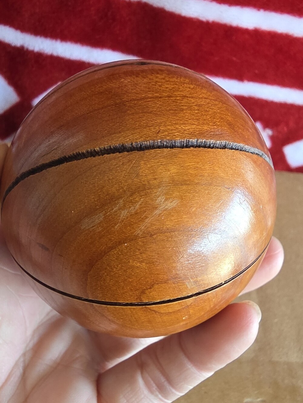Texas Longhorns 3" Wooden Basketball Art Decor Engraved - Picture 2 of 5
